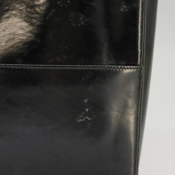 GUCCI Tote Bag Patent Leather Black Silver 002 002 - Picture 4 of 16